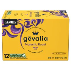Gevalia Majestic Roast Bold Dark Roast K‐Cup Coffee Pods, 12 ct. Box