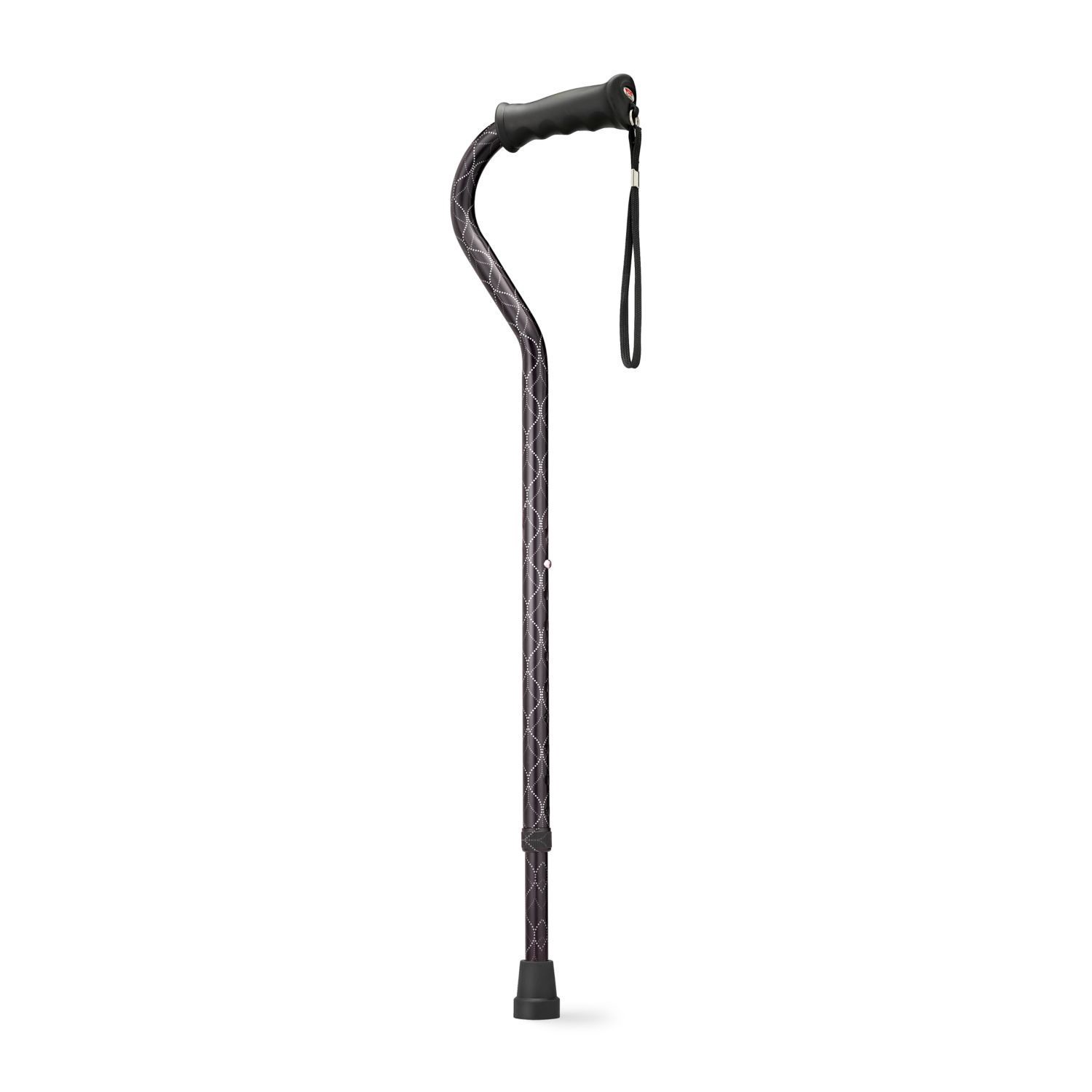 slide 1 of 4, Cvs Gel Grip Offset Cane, Black Wave, 1 ct