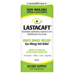 Lastacaft Once Daily Eye Allergy Itch Relief Drops, 1 Count, 0.17 fl oz (5 mL)