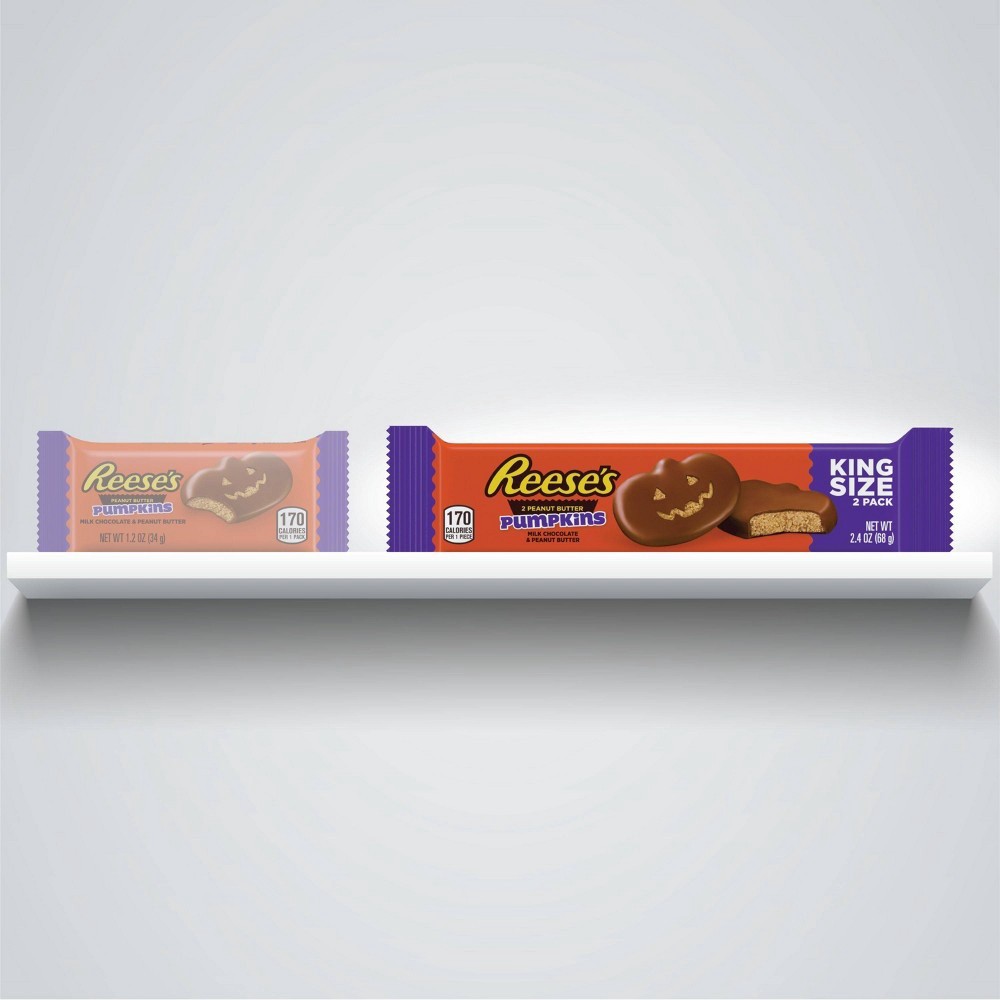 slide 7 of 7, Reese's King Size Peanut Butter Pumpkins Candy 2 ea, 2 ct