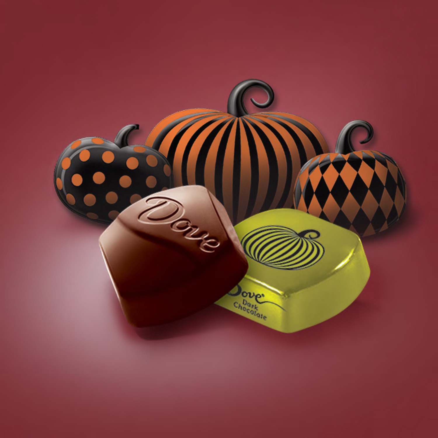 slide 8 of 8, DOVE PROMISES Dark Chocolate Pumpkins Fall Halloween Candy, 8.87oz, 8.87 oz