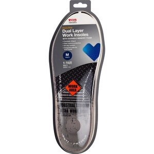 slide 1 of 1, CVS Health Men's Heavy Duty Dual Layer Work Insoles, Sizes 7-13, 1 Pair, 1 ct
