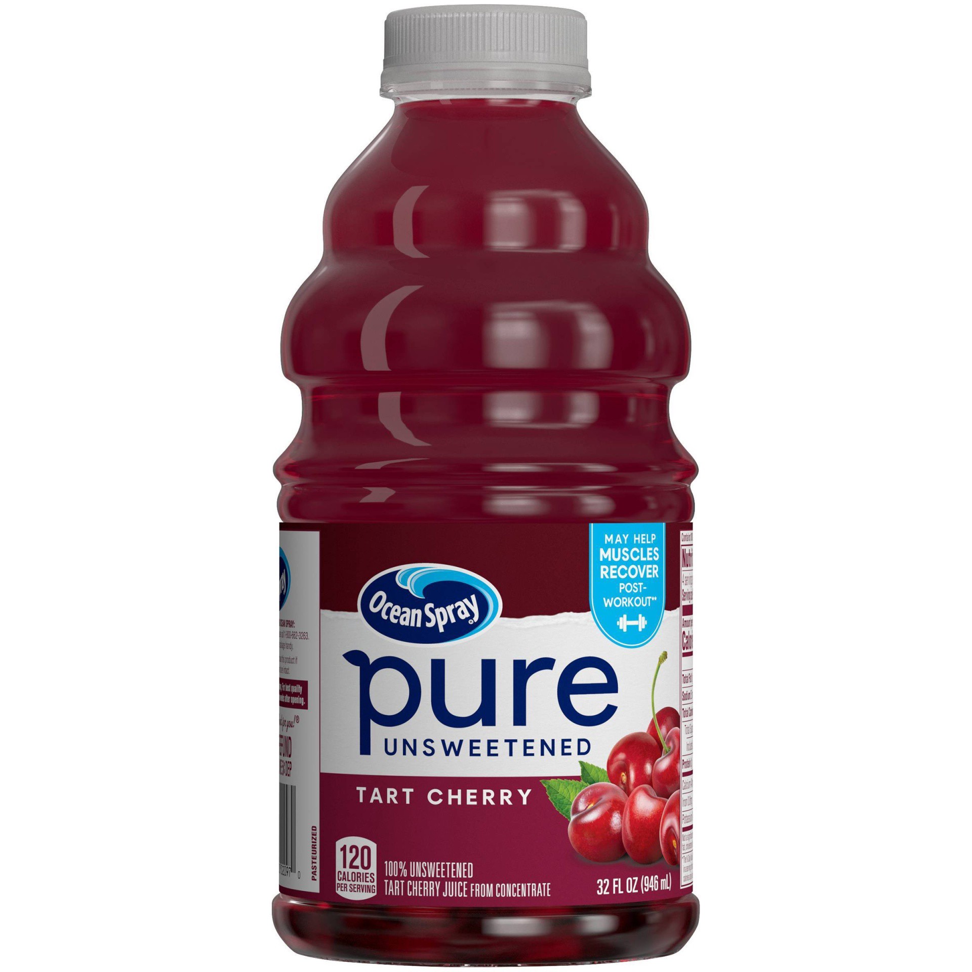 slide 1 of 3, Ocean Spray Pure Unsweetened Tart Cherry, 100% Tart Cherry Juice- 32 fl oz, 32 fl oz