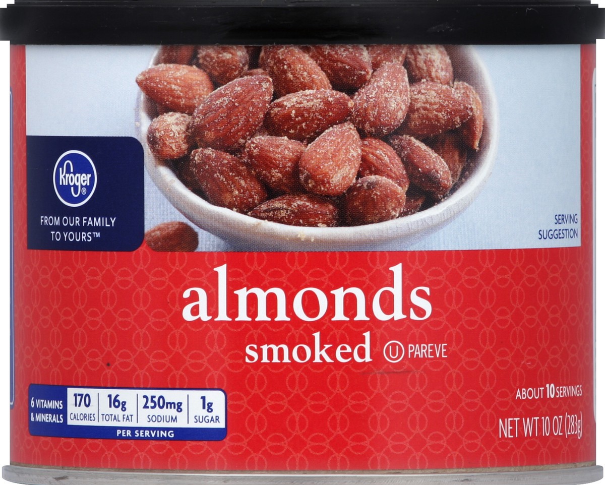 slide 2 of 3, Kroger Salted & Smoke Flavored Almonds, 10 oz