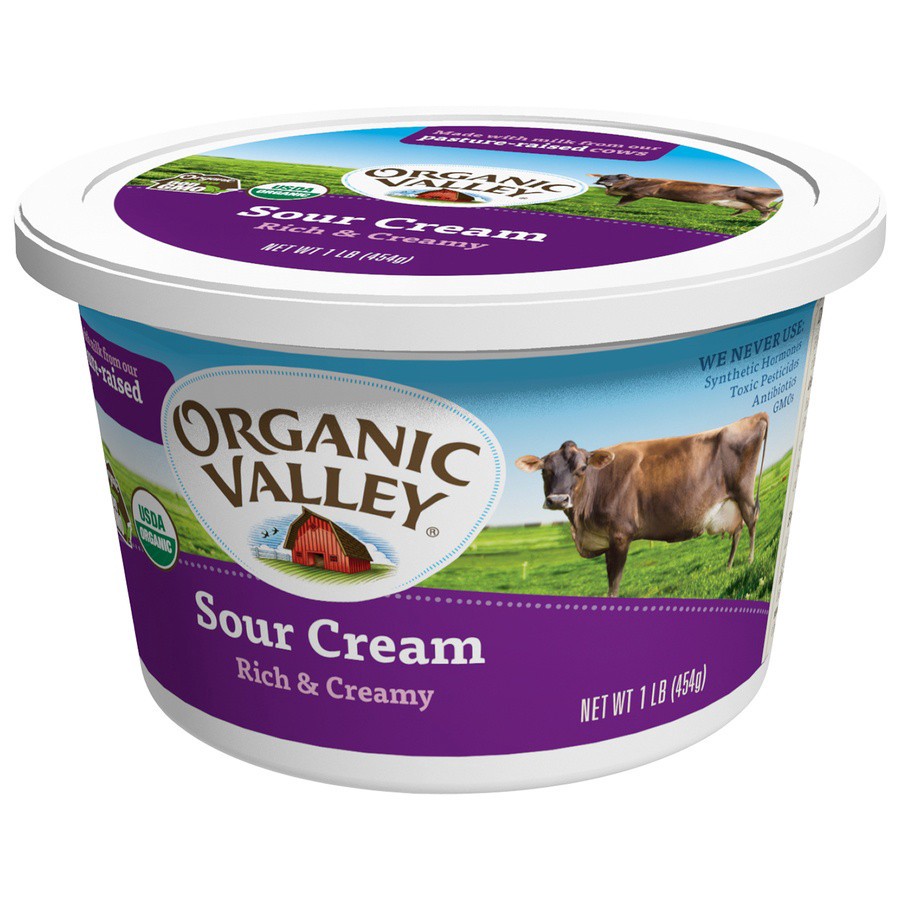 slide 3 of 3, Organic Valley Sour Cream 1 lb, 1 lb