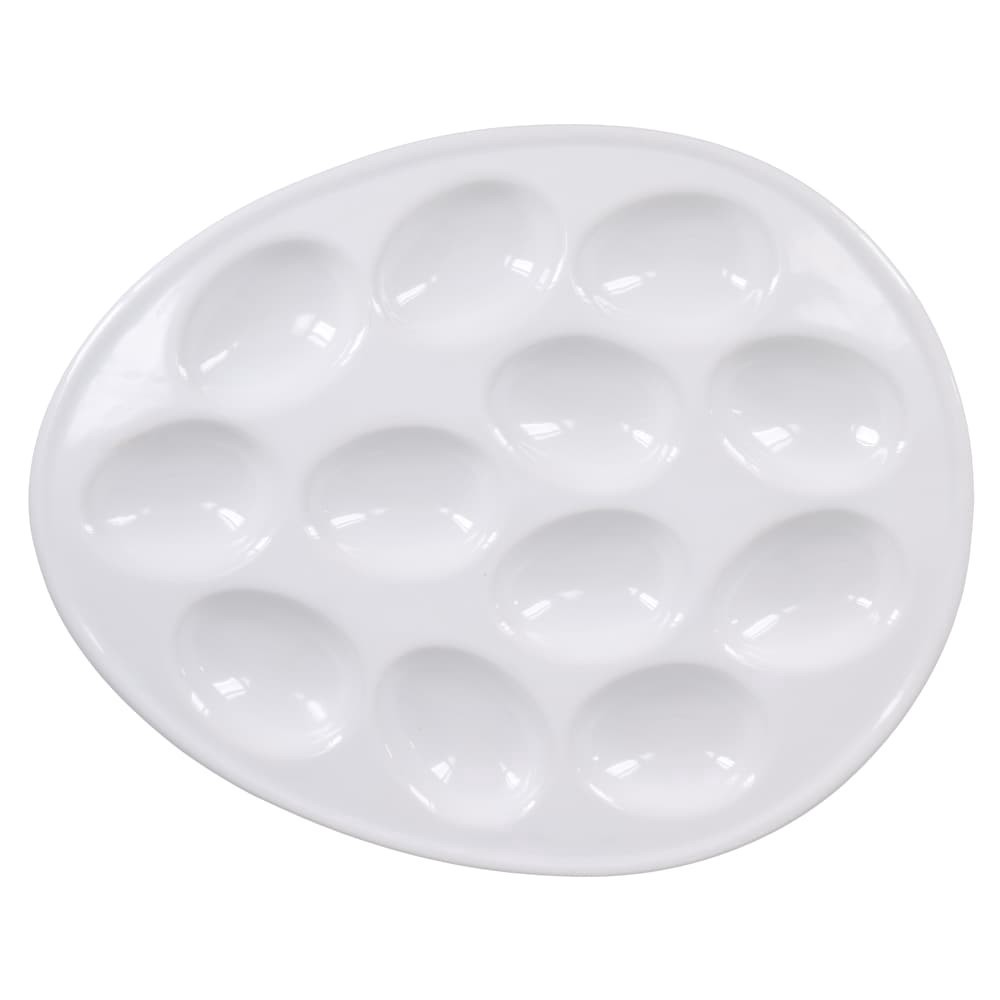 slide 1 of 1, Dash of That Oval Egg Plate, 11 in