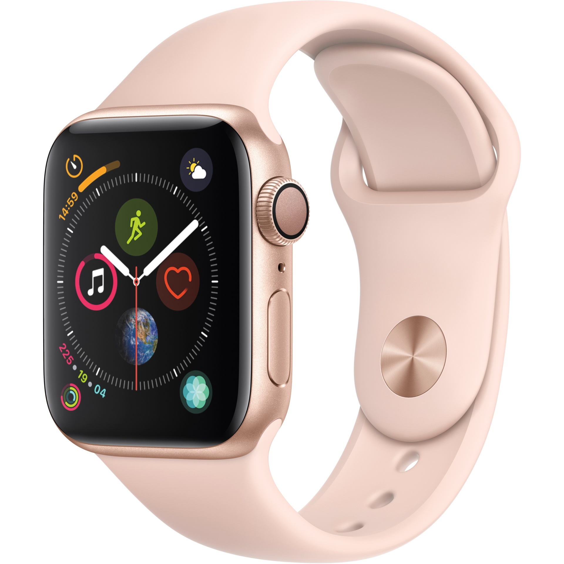 slide 1 of 1, Apple Watch Series 4 GPS 40mm Gold Aluminum Case with Sport Band - Pink Sand, 1 ct