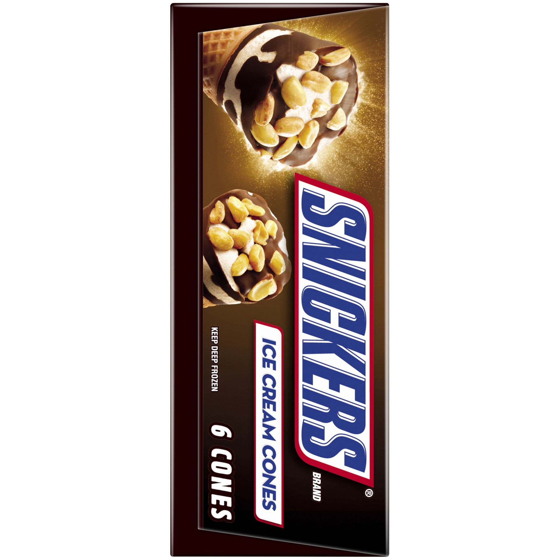 slide 5 of 8, Snickers Ice Cream Cone 6-ct Box, 22.32 fl oz