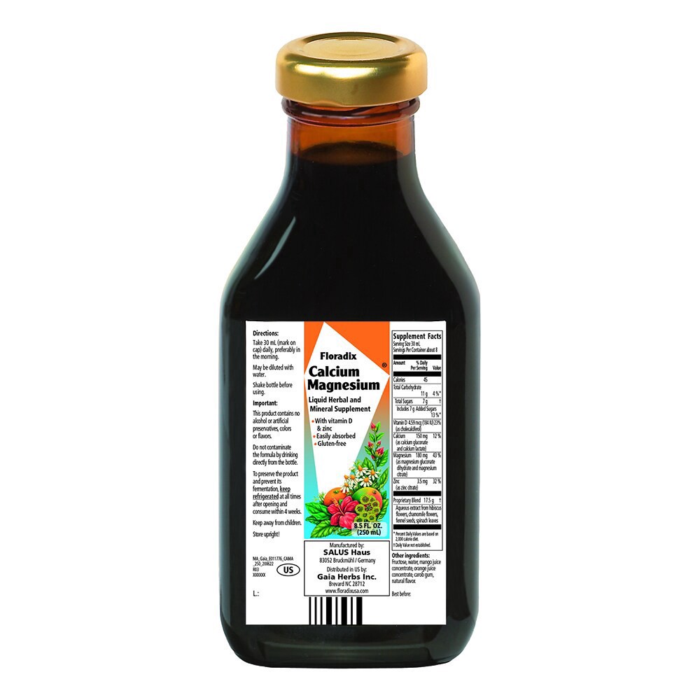 slide 3 of 3, Floradix Calcium & Magnesium, 8.5 oz