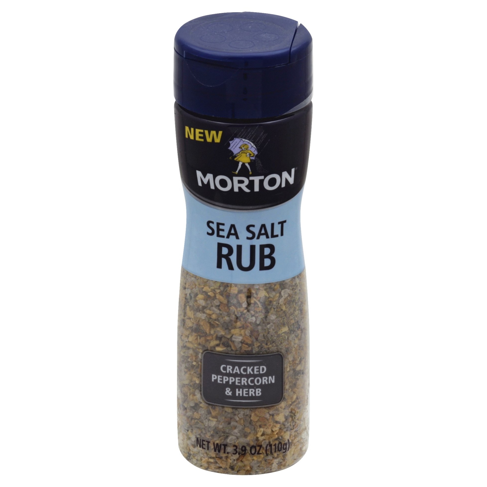 slide 1 of 1, Morton Sea Salt Rub Cracker Peppercorn & Herb, 3.9 oz