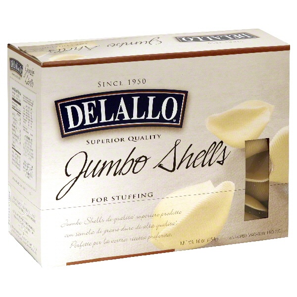 slide 1 of 1, DeLallo Jumbo Shells Pasta, 12 oz
