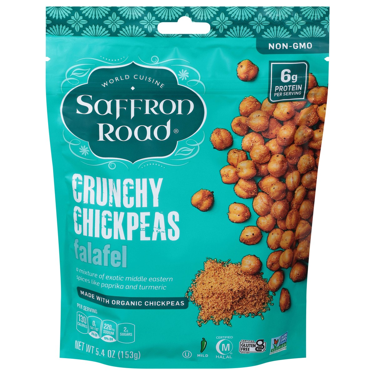 slide 1 of 9, Saffron Road Falafel Crunchy Chickpeas Gluten Free Snack - 6 oz, 6 oz