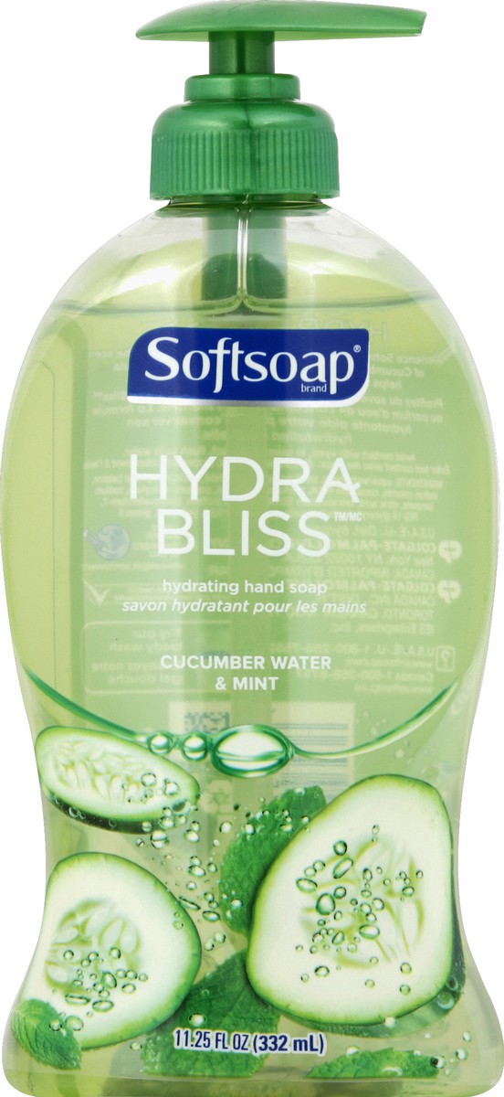 slide 5 of 6, Softsoap Hydra Bliss Liquid Hand Soap, Cucumber Water & Mint, 11.25 oz