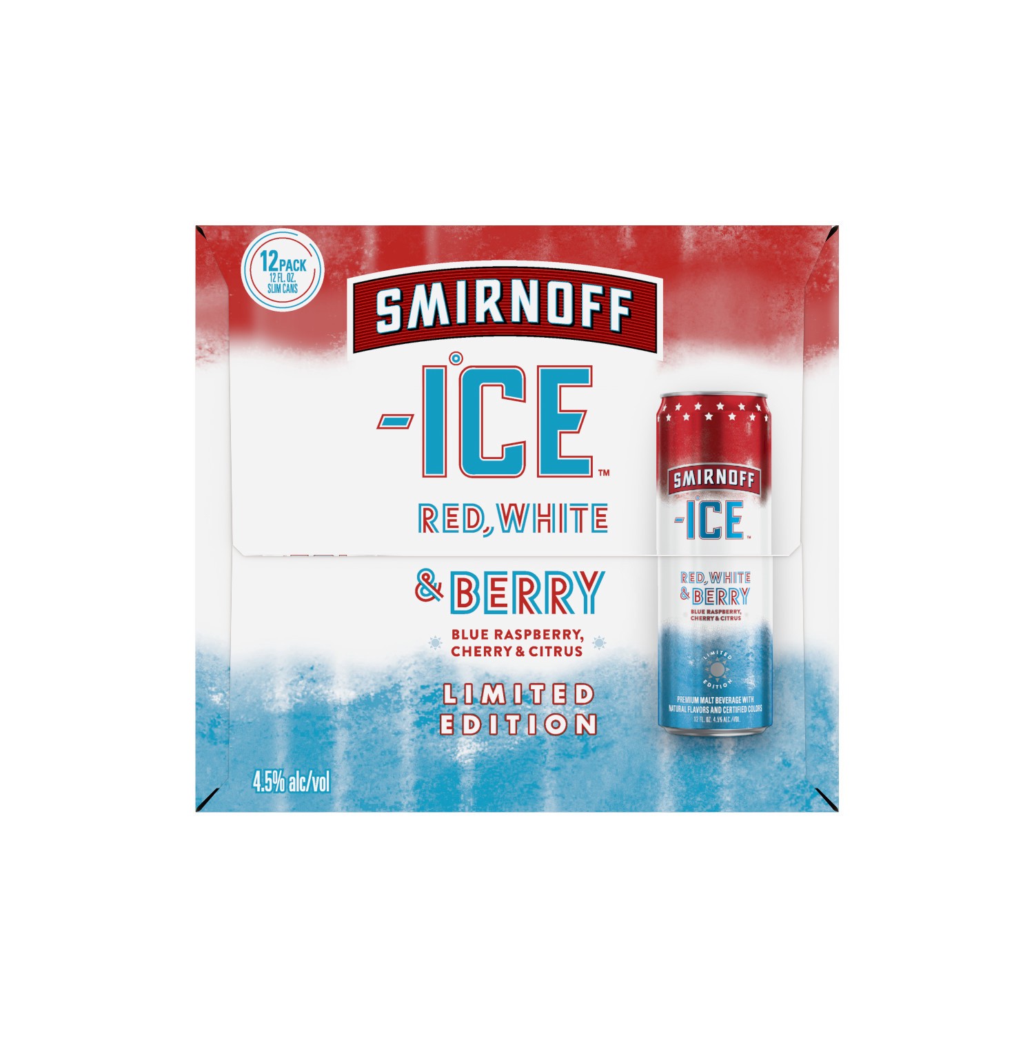 slide 9 of 10, Smirnoff Ice Red White & Berry, 12 fl oz, 12 Pack Cans, 4.5% ABV, 144 fl oz