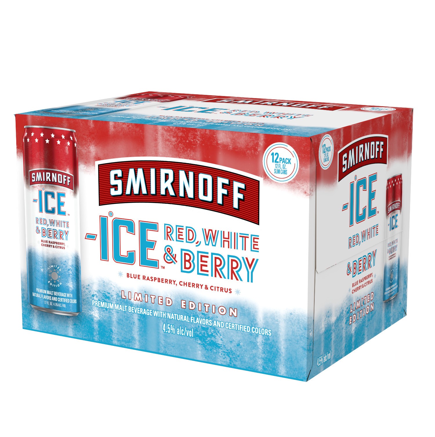 slide 7 of 10, Smirnoff Ice Red White & Berry, 12 fl oz, 12 Pack Cans, 4.5% ABV, 144 fl oz