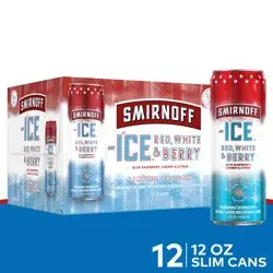 Smirnoff Ice Red White & Berry, 12 fl oz, 12 Pack Cans, 4.5% ABV
