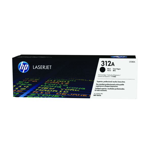 slide 1 of 2, HP 312A Black Toner Cartridge (Cf380A), 1 ct