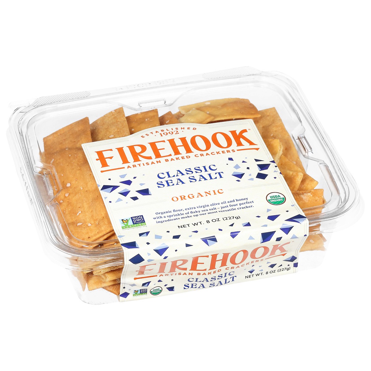 slide 6 of 15, Firehook Organic Classic Sea Salt Artisan Baked Crackers 8 oz, 7 oz