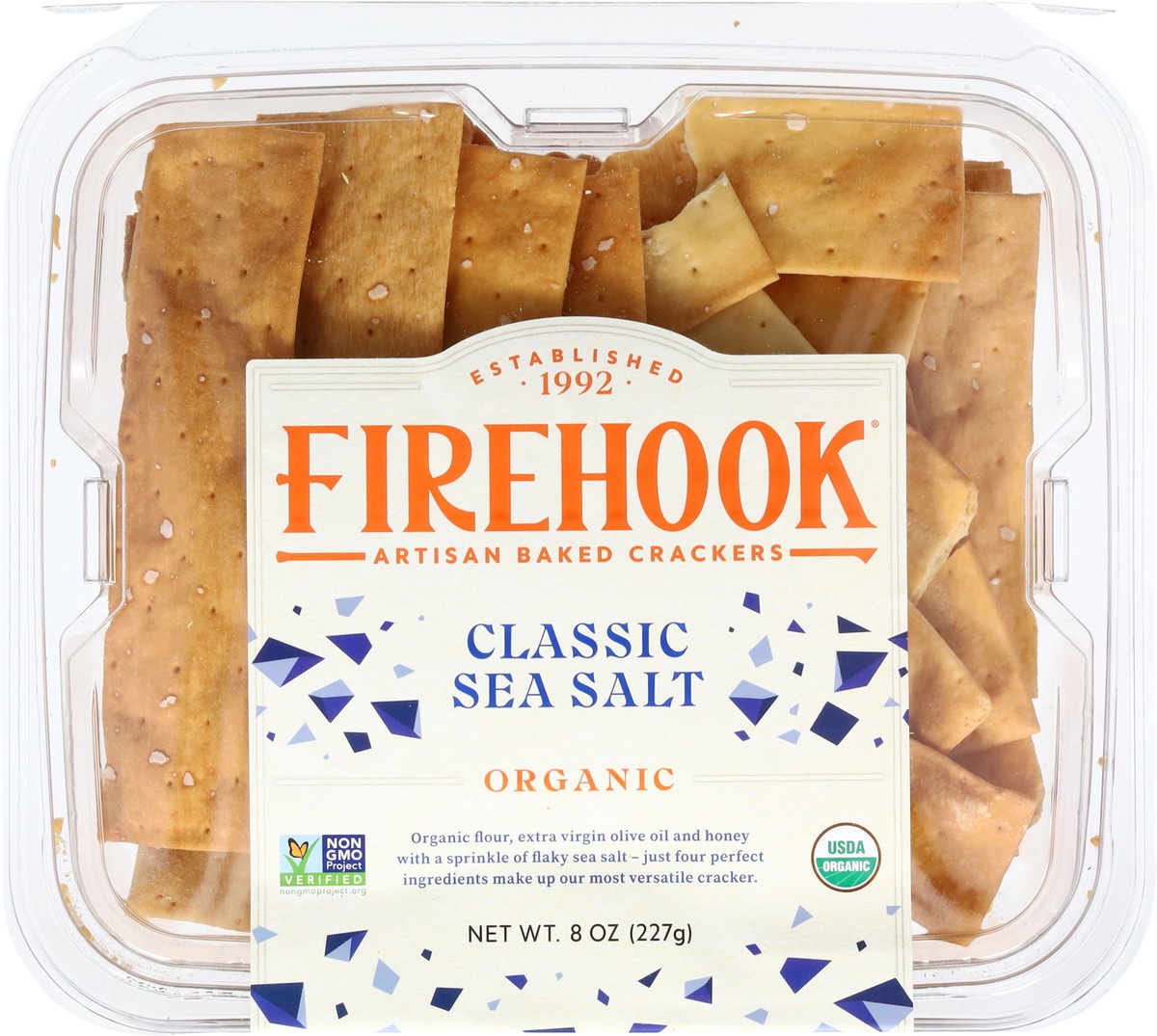 slide 3 of 15, Firehook Organic Classic Sea Salt Artisan Baked Crackers 8 oz, 7 oz