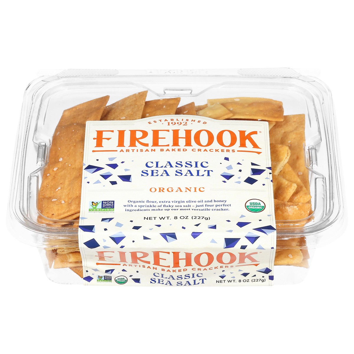 slide 4 of 15, Firehook Organic Classic Sea Salt Artisan Baked Crackers 8 oz, 7 oz