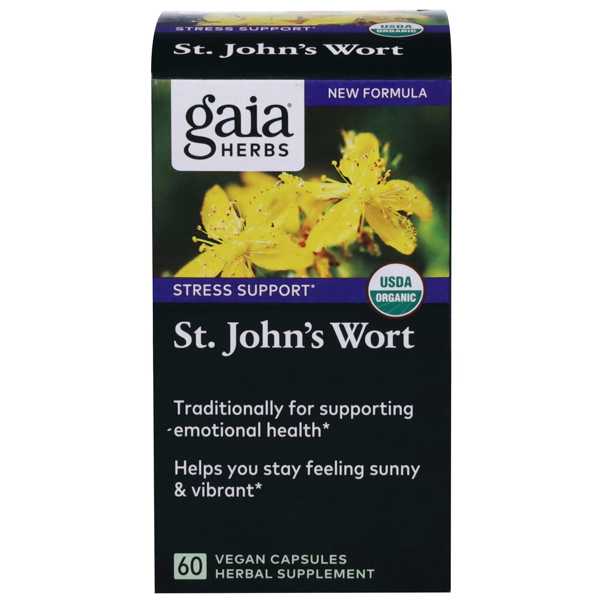 slide 1 of 1, Gaia Herbs Stress Support St. John's Wort 60 Vegan Capsules, 60 ct