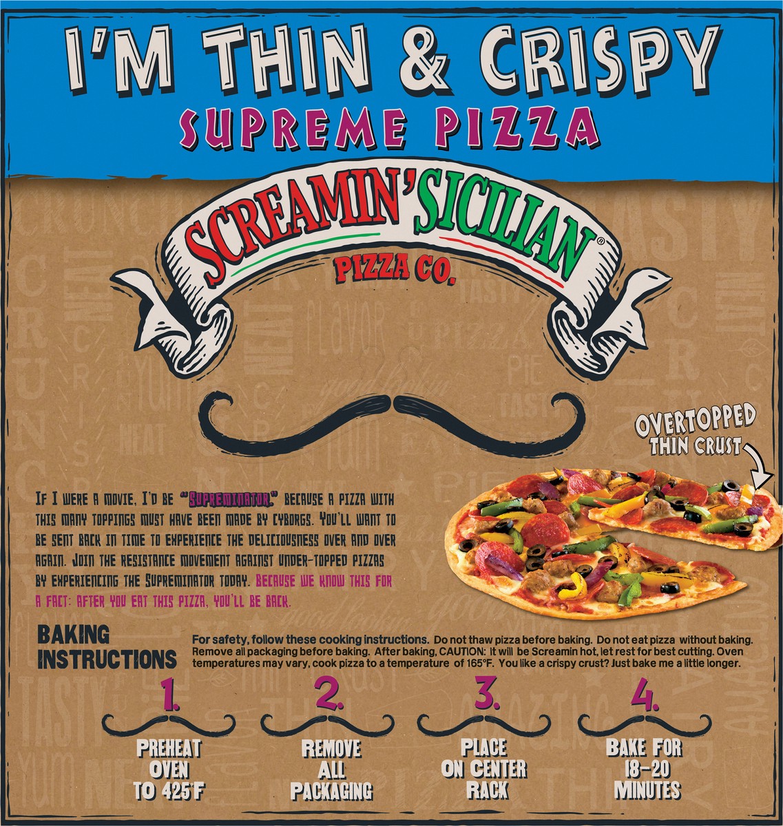 slide 11 of 13, Screamin' Sicilian I'm Thin & Crispy Supreme Pizza 20.55 oz, 20.55 oz