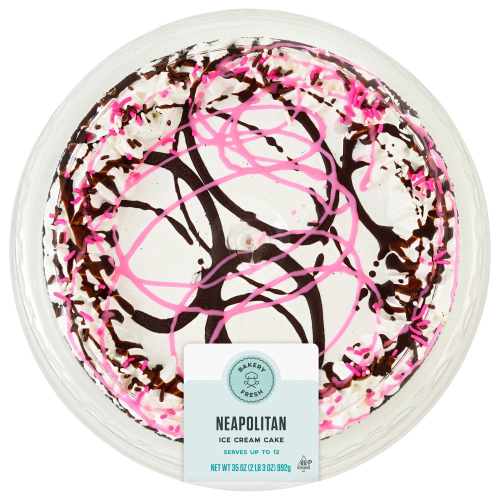 slide 3 of 3, Bakery Fresh Neapolitan Ice Cream Cake, 35 oz