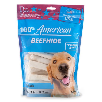 slide 1 of 1, Pet Factory American Beefhide Chips, 18 oz