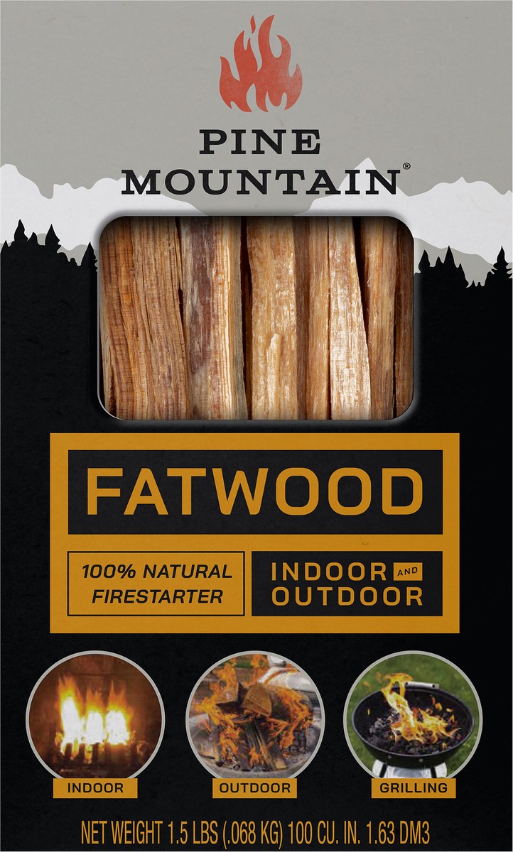 slide 8 of 10, Pine Mountain Indoor and Outdoor Fatwood Firestarter 1.5 lb, 1.5 lb