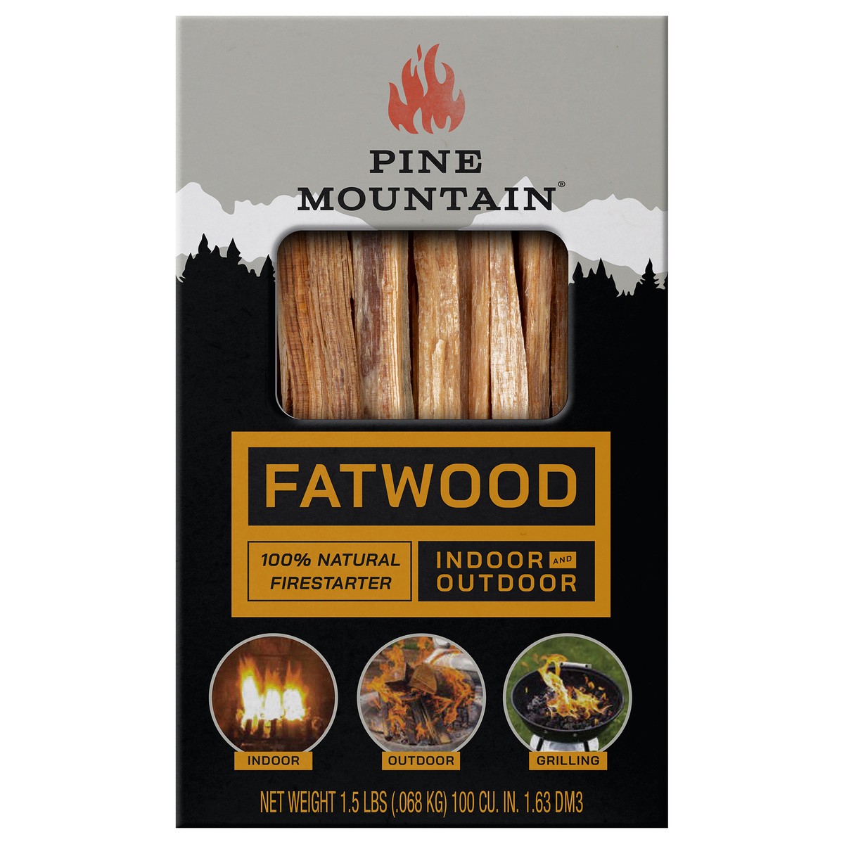 slide 6 of 10, Pine Mountain Indoor and Outdoor Fatwood Firestarter 1.5 lb, 1.5 lb