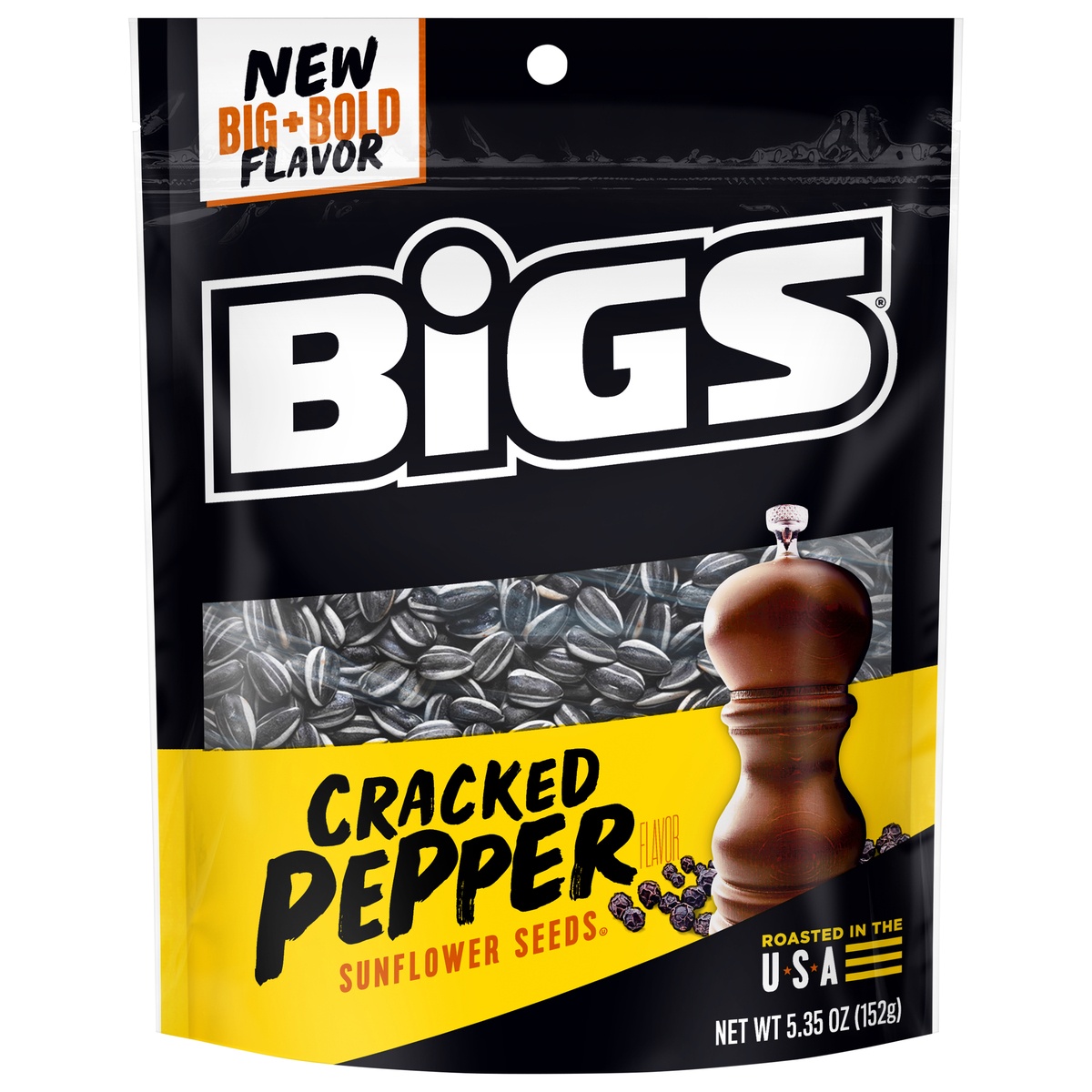 slide 1 of 1, BIGS Sea Salt & Black Pepper Sunflower Seeds, 5.35 oz