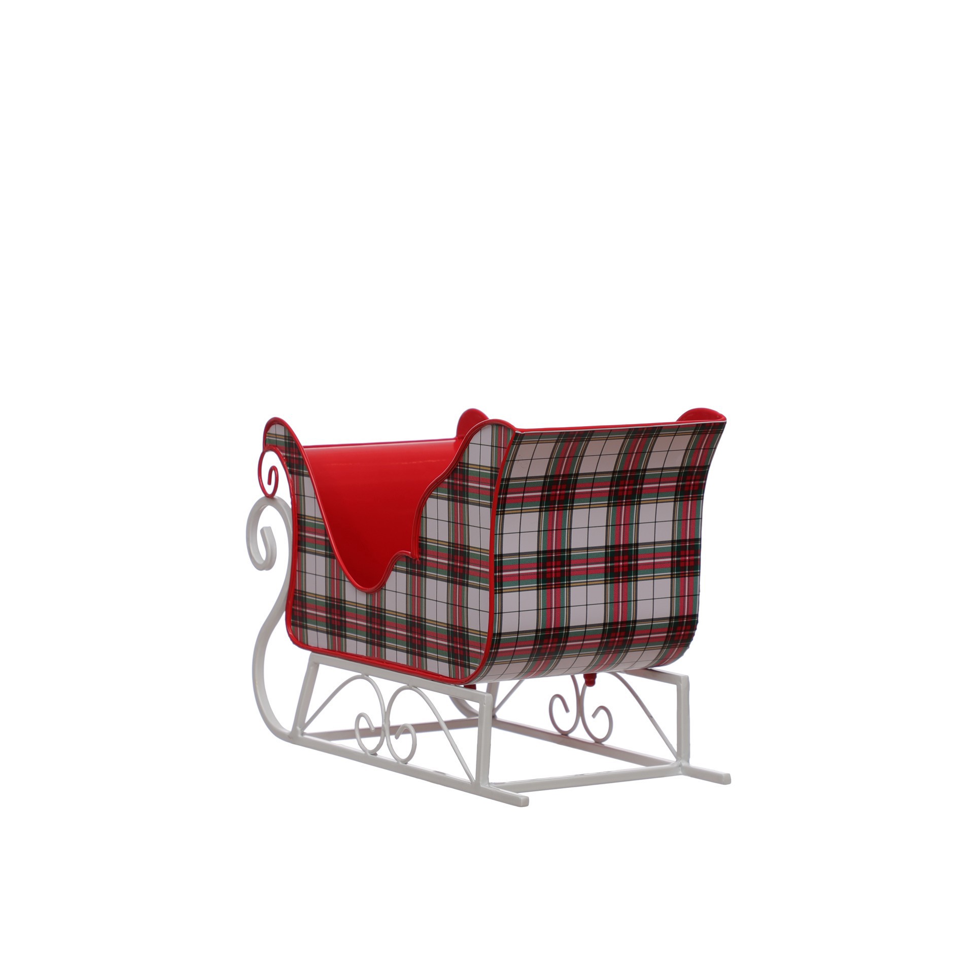 slide 3 of 3, 13.5" Plaid Sleigh Tabletop Decor By Ashland, 13.5 in
