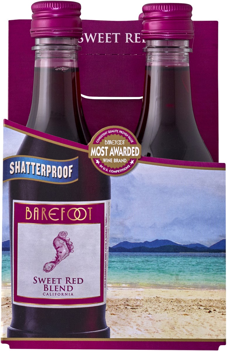 slide 2 of 2, Barefoot Sweet Red, 187 ml