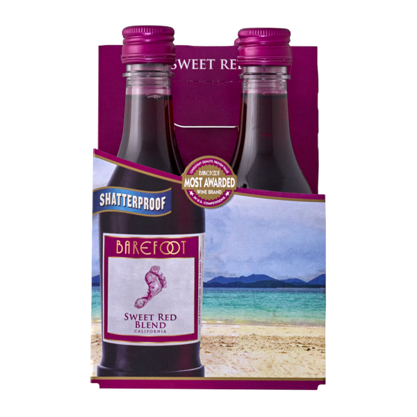 slide 1 of 2, Barefoot Sweet Red, 187 ml