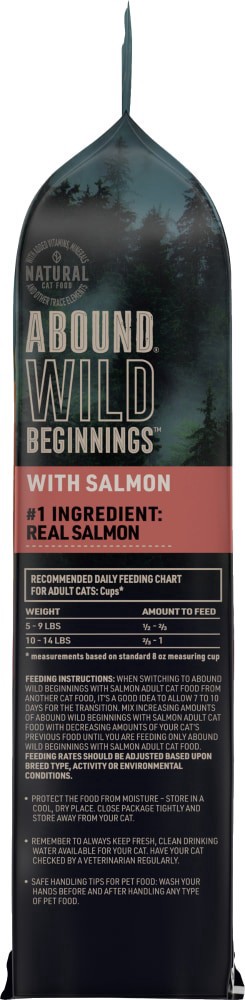 slide 4 of 4, Abound Wild Beginnings Salmon Flavored Dry Cat Food, 7 lb