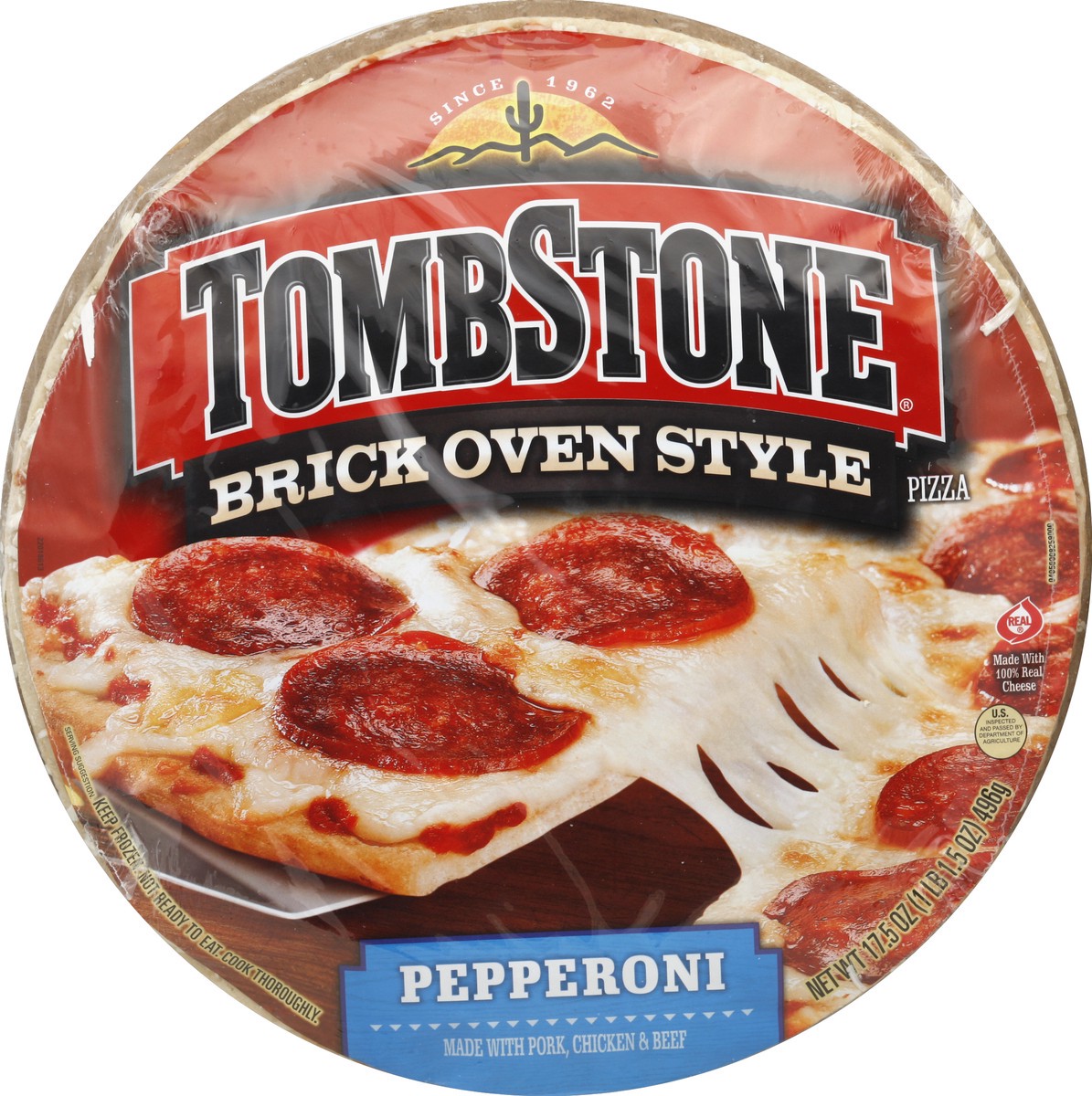 slide 4 of 6, Tombstone Brick Oven Style Pepperoni Pizza, 17.5 oz