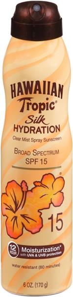 slide 1 of 1, Hawaiian Tropic Silk Hydration Clear Mist Spray Sunscreen, 6 oz