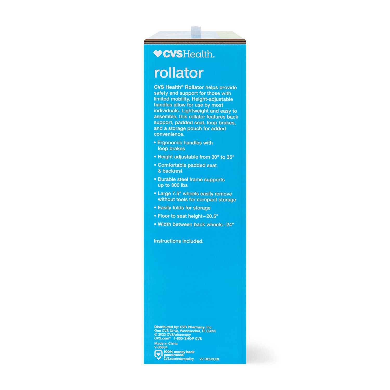 slide 3 of 6, Cvs Rollator, Black, 7.5” Wheels, 1 ct