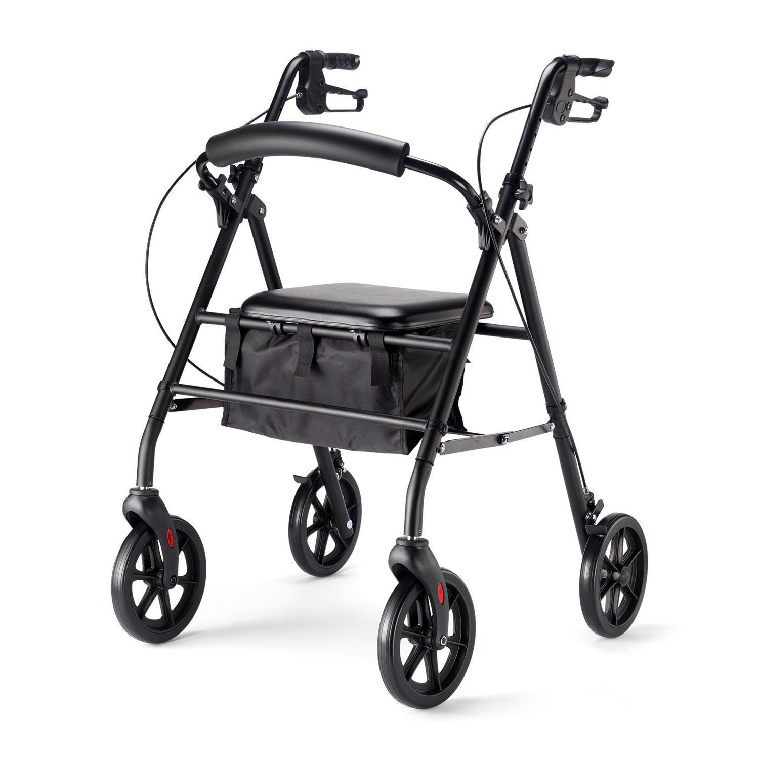 slide 1 of 6, Cvs Rollator, Black, 7.5” Wheels, 1 ct