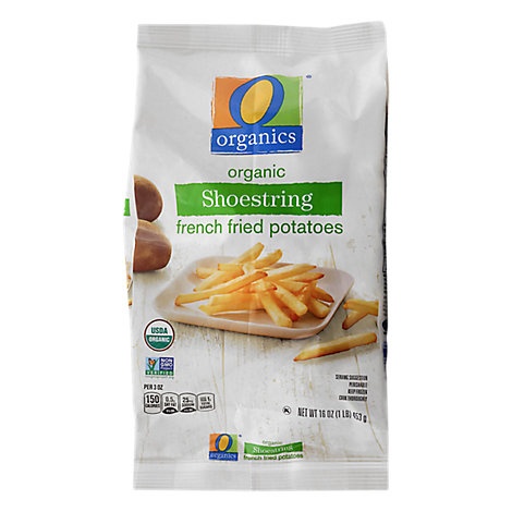 slide 1 of 1, O Organics French Fries Shoestring, 16 oz