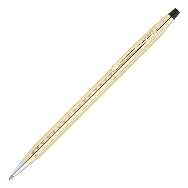 slide 1 of 1, Cross Classic Century 10-Karat Gold-Filled Ballpoint Pen, Medium Point, 1.0 Mm, Gold Barrel, Black Ink, 1 ct