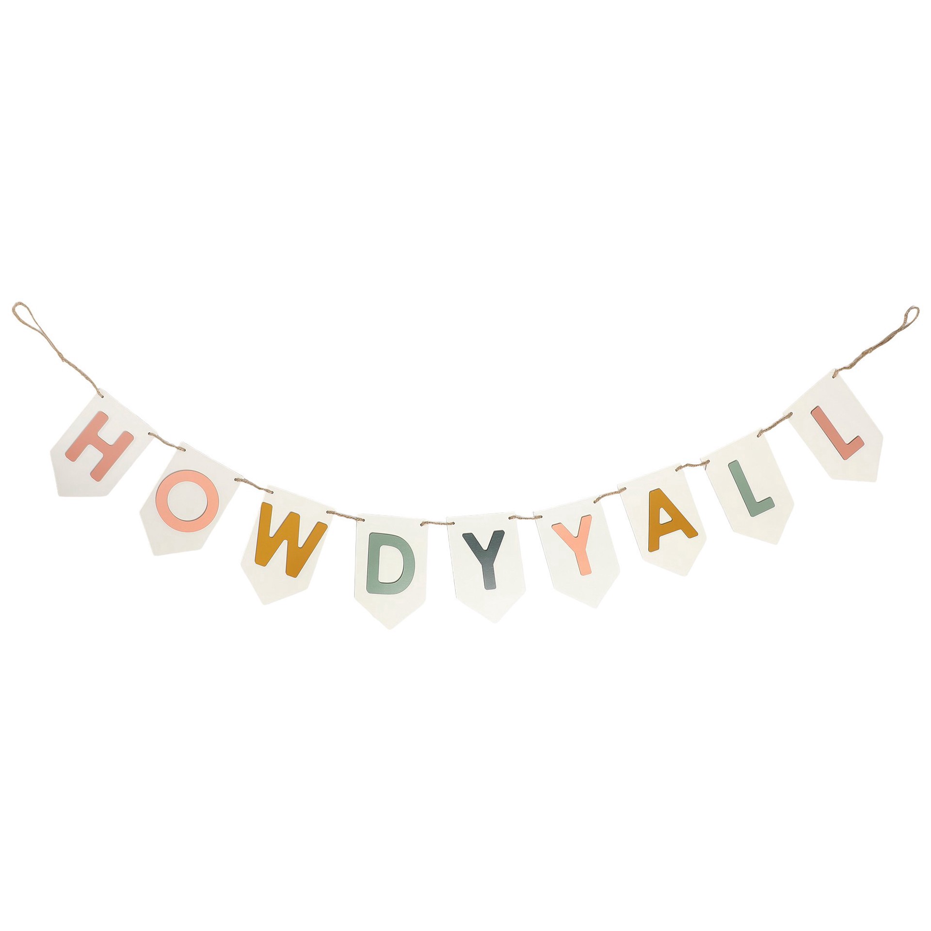 slide 1 of 1, Packed Party Howdy Y'all Pennant Banner, 64 in