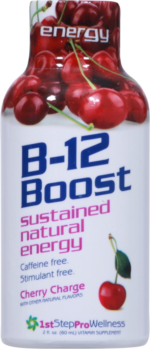 slide 4 of 10, 1st Step Pro Wellness Cherry Charge B-12 Boost 2 oz, 2 oz
