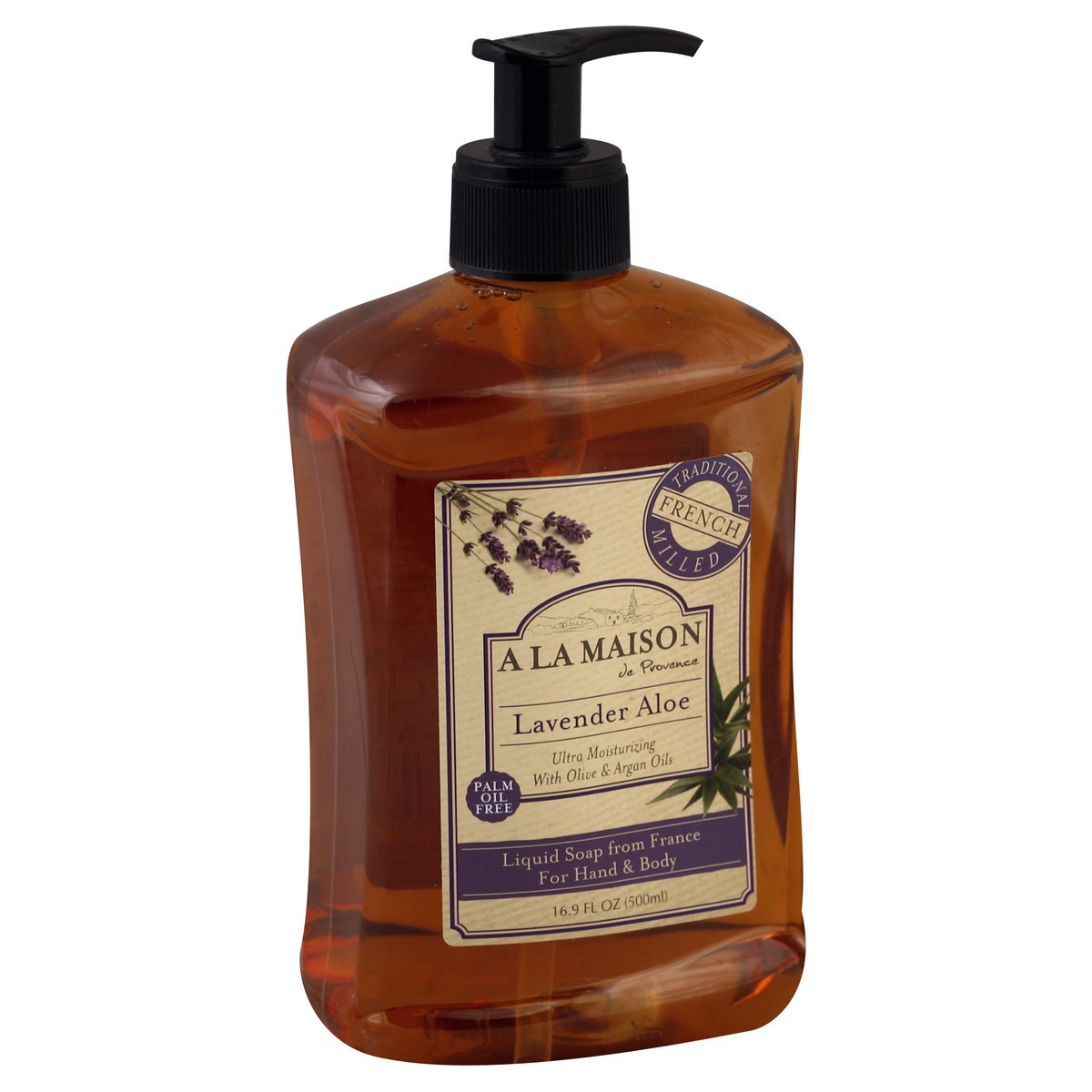 slide 4 of 4, A La Maison French Lavendar Aloe Hand Soap, 16.9 fl oz