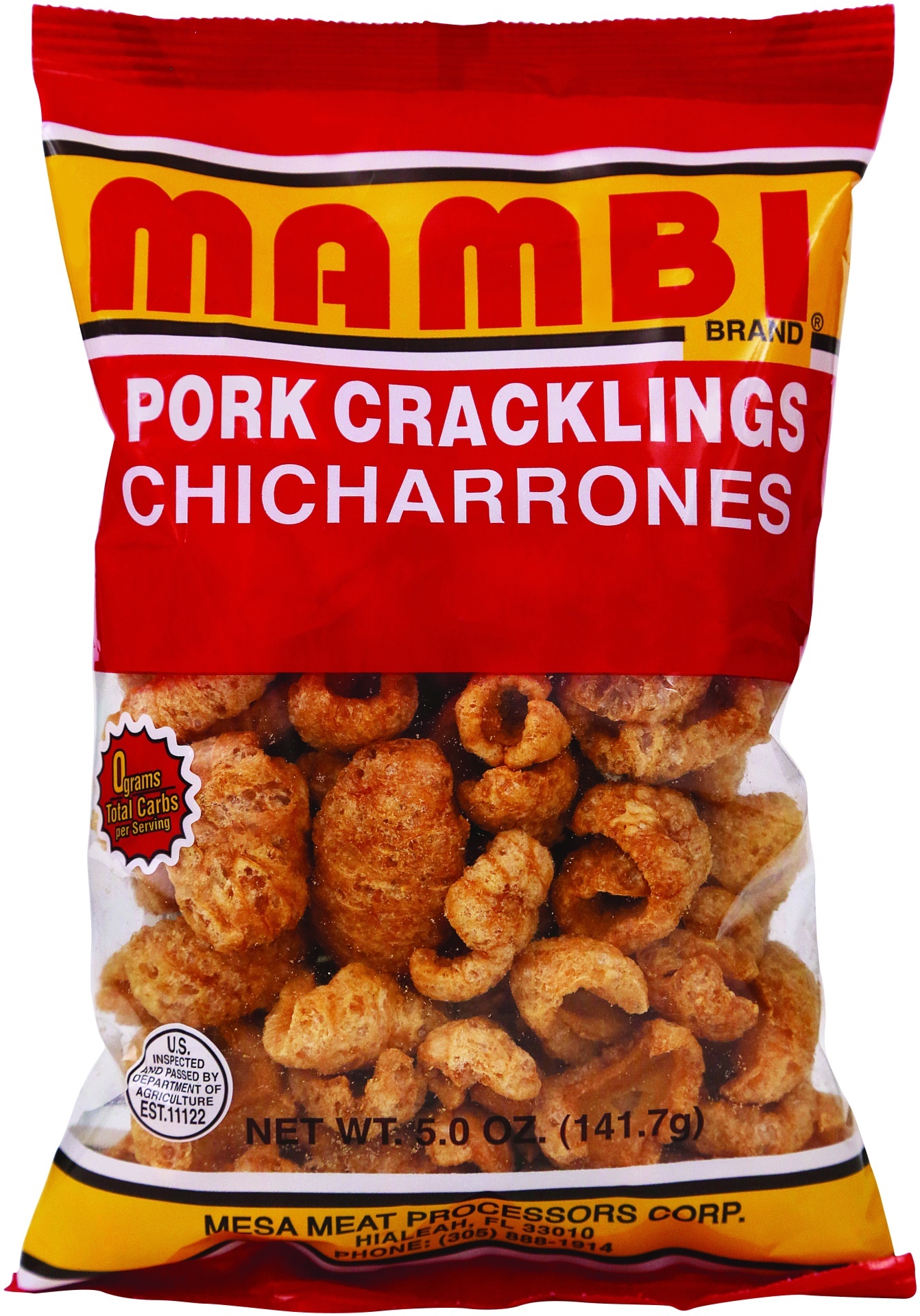 slide 1 of 1, Mambi Pork Cracklings, 5 oz