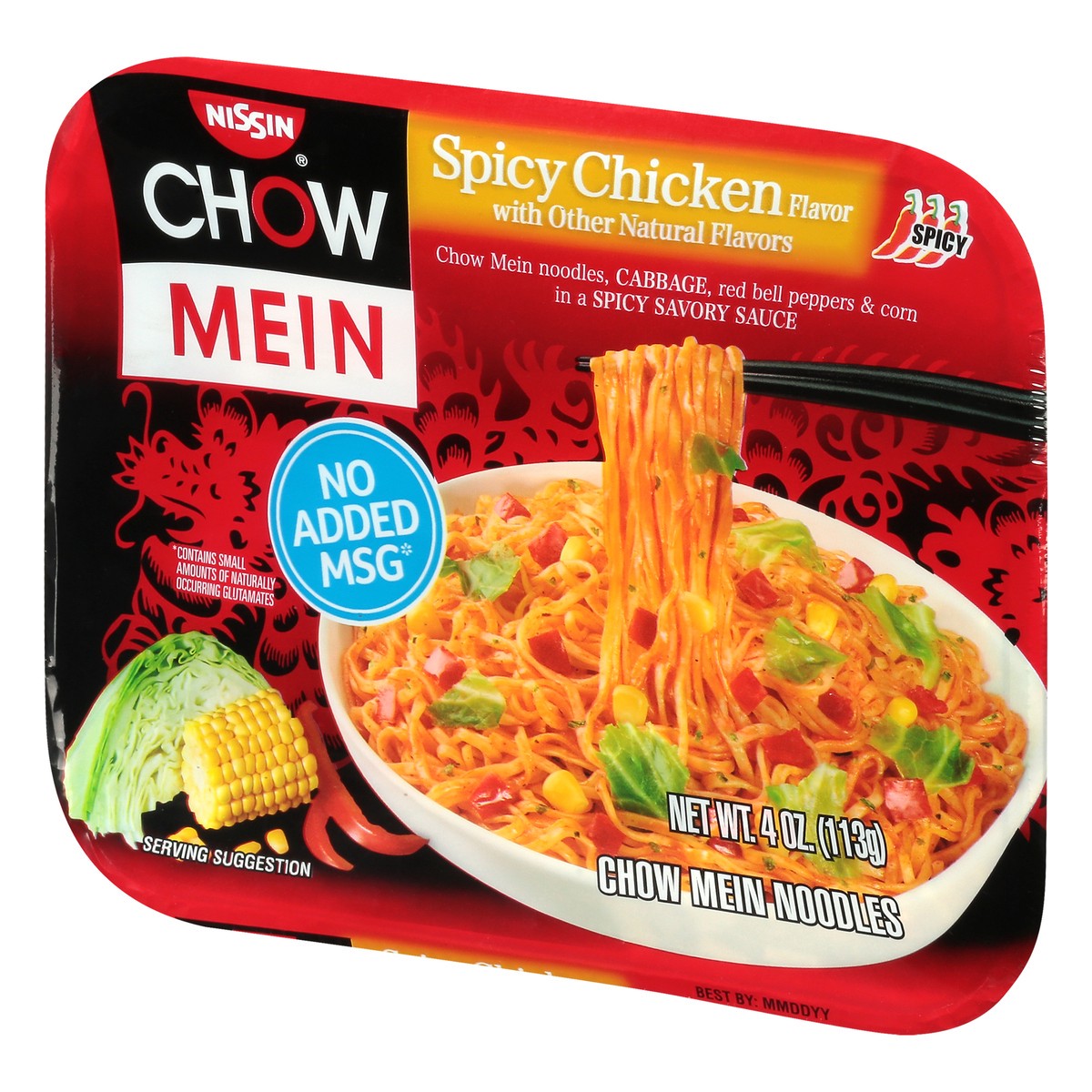 slide 12 of 13, Nissin Spicy Chicken Flavor Chow Mein Noodles 4 oz, 4 oz