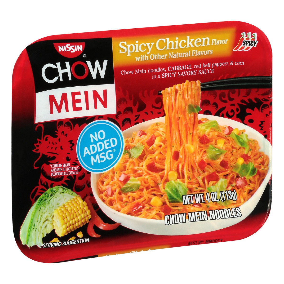 slide 13 of 13, Nissin Spicy Chicken Flavor Chow Mein Noodles 4 oz, 4 oz