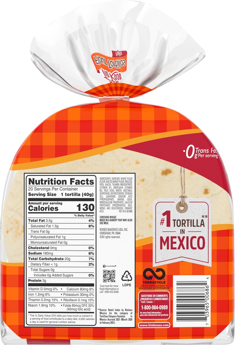 slide 9 of 14, Tia Rosa Flour Tortillas Fajita Size, 20 count, 20 ct