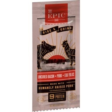 EPIC Bar Rise & Grind Uncured Bacon + Pork + Egg Yolks - 1.5 Oz