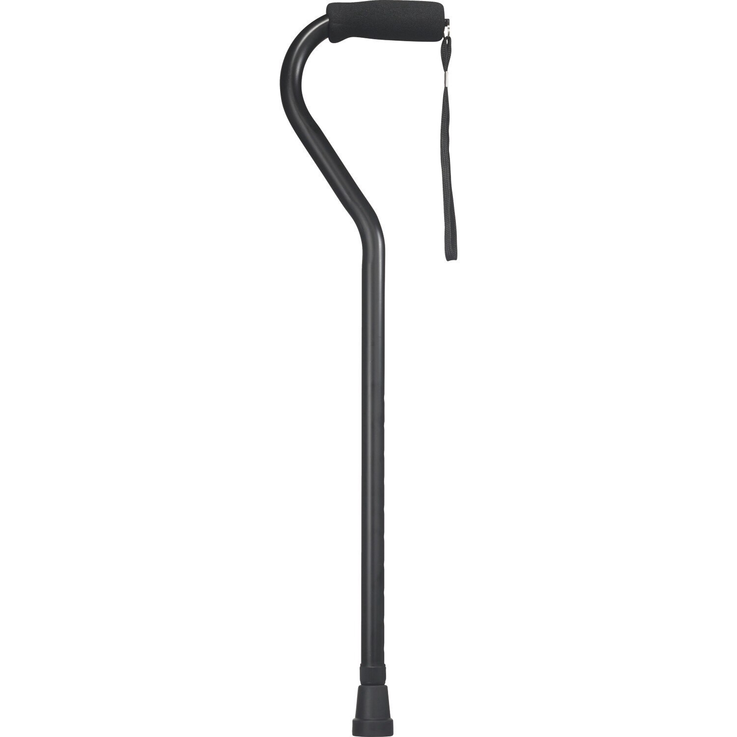 slide 1 of 2, Cvs Offset Foam Handle Cane, Black Matte, 1 ct